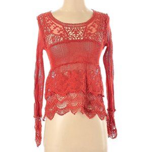 URBAN OUTFITTERS STARING AT STARS RED CROCHET TOP